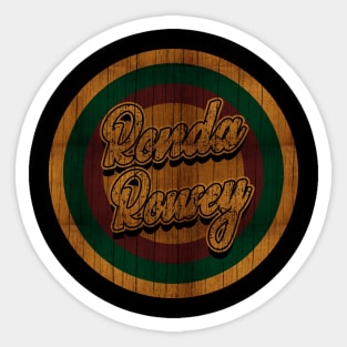 Circle Retro Ronda Rousey Sticker